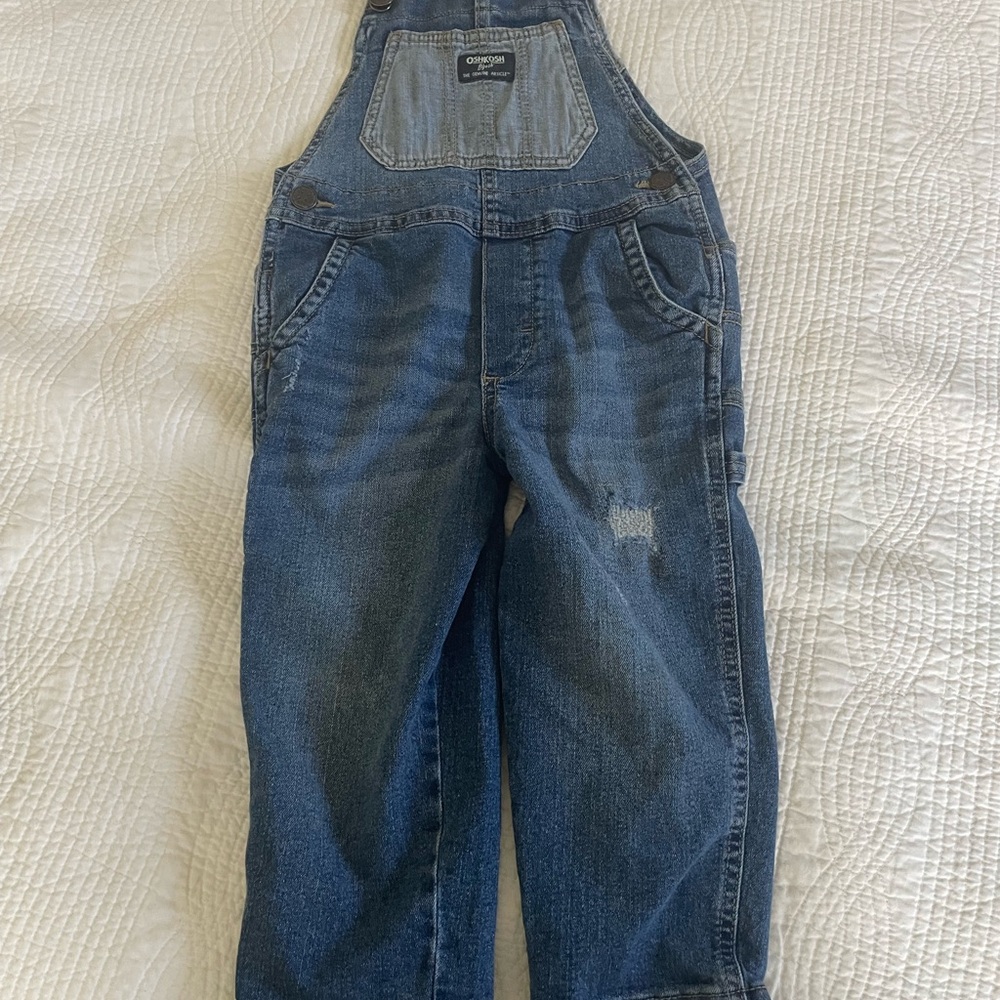 OshKosh B'gosh Dark Blue Kids Denim Overalls